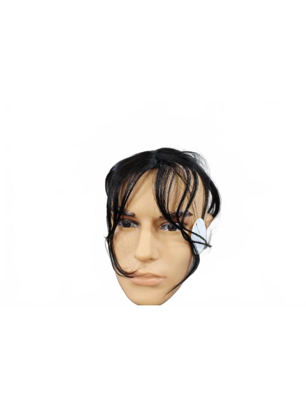 100% Real Human Hair Clip-In Bangs - Natural Black Fringe